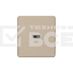 Розетка KRANZ ROUND HDMI с/у шелк, фото 1