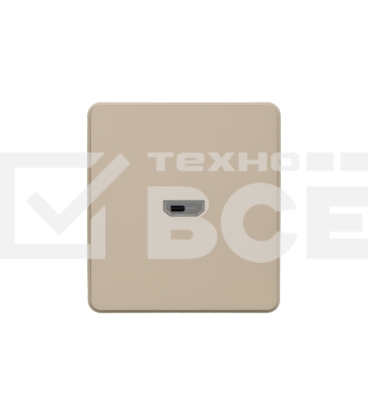 Розетка KRANZ ROUND HDMI с/у шелк