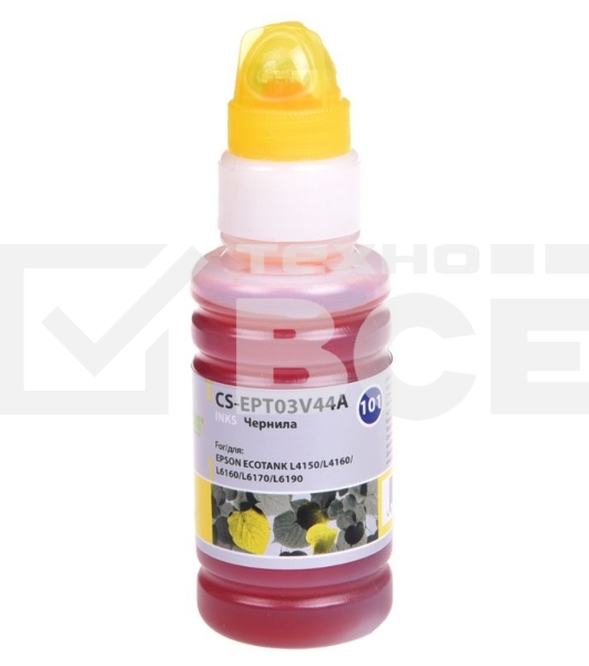 Чернила Cactus CS-EPT03V44A 101Y, желтый, 70 мл для Epson Ecotank L4150,L4160,L6160,L6170