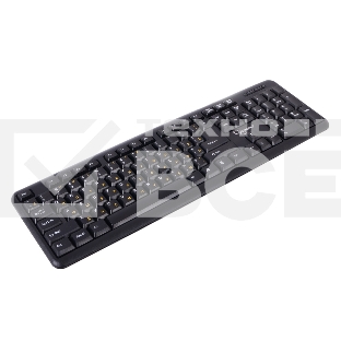 Клавиатура Gembird KB-8320U-Ru_Lat-BL, черный, USB, кнопка переключения RU/LAT,104 клавиши