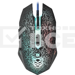 Мышь проводная Defender Shock GM-110L черный, 3200 dpi, USB, кнопки - 6