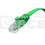 Патч-корд GCR PROF плоский прямой 1.5m, UTP медь кат.6, зеленый, 30 AWG, ethernet high speed 10 Гбит/с, RJ45, T568B, GCR-52837, фото4