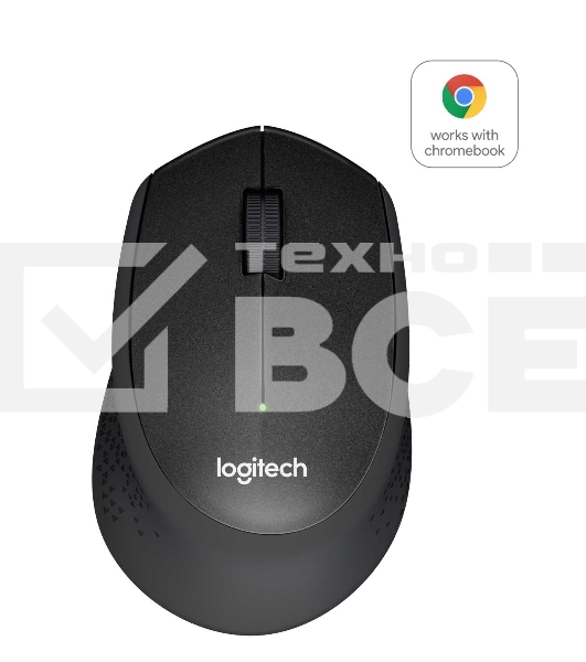 Мышь беспроводная Logitech M330 SILENT PLUS черный, 1000 dpi, радиоканал, USB, кнопки - 3