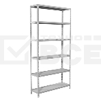 Металлические стеллажи Стеллаж MS 200/100х30/6 (Размеры внешние (ВхШхГ) 2000х1000х300 мм, 6 полок, с единой стойкой), фото 1