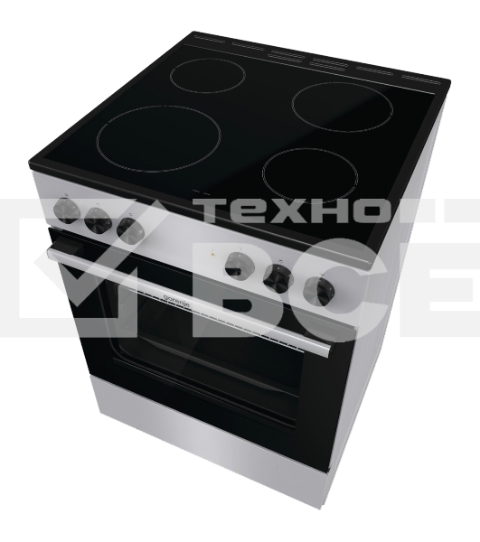 Плита электрическая Gorenje GEC6A11SG серый, конфорок 4 электрических, духовка 65 л, 60 см x 85 см x 60 см