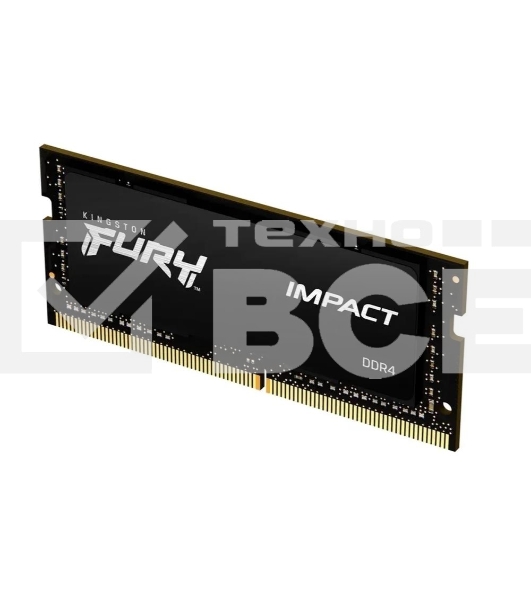 Оперативная память Kingston Fury Impact, DDR4, 16GB (1x16GB), 3200MHz, CL20
