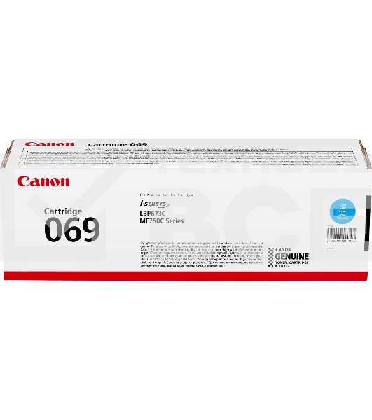 Картридж лазерный Canon 069C (5093C002) голубой (1900 стр.) для Canon MF752Cdw/754Cdw, LBP673Cdw