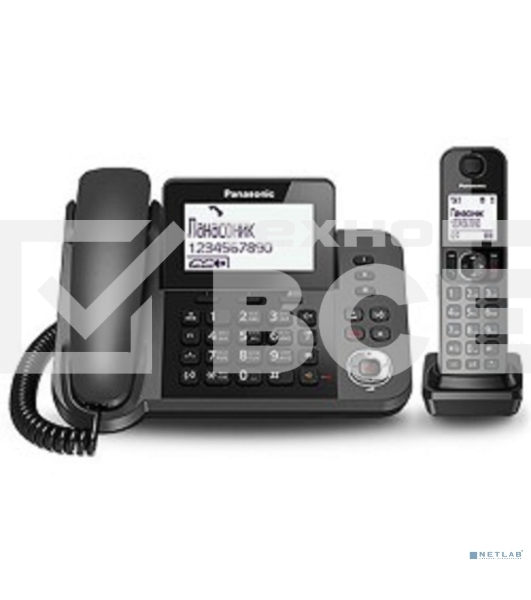 Телефон беспроводной (DECT) Panasonic KX-TGF320RUM серый металлик автооветчик АОН