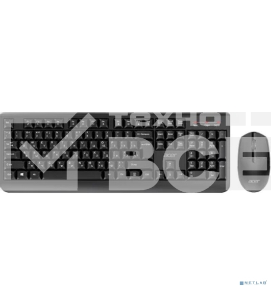 Комплект клавиатура+мышь Acer OCC401 беспроводной, USB, 1600 DPI, чёрный