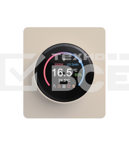 Терморегулятор ROUND Wi-Fi с/у шелк KRANZ