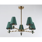 Люстра Ambrella light LH75051/5 BS/GN латунь/зеленый E14*5 max 40W D700*580, фото7