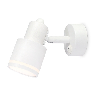 Накладной поворотный спот с выключателем Ambrella light TA1281 WH белый GU10 max 12W 100*55*132