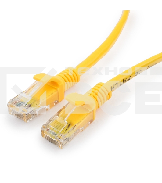 Патч-корд медный UTP Cablexpert PP10-1M/Y кат.5e, 1м, литой, многожильный (жёлтый)