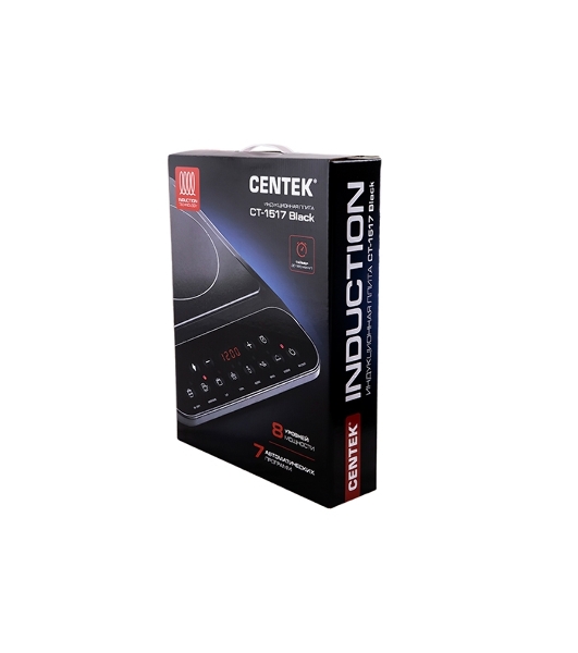 Плита настольная электрическая Centek CT-1517 черный, 2 кВт, индукция, конфорки - 1, стеклокерамика, сенсор