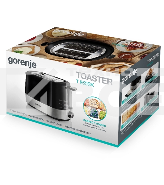 Тостер Gorenje T850BK 850Вт черный/серебристый