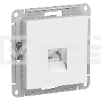 Розетка компьютерная RJ45, механизм, БЕЛЫЙ, фото 1