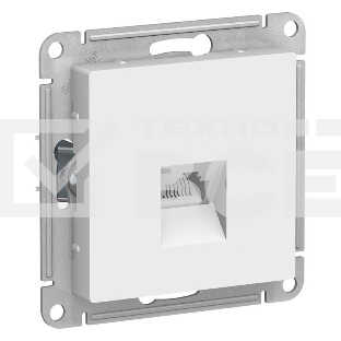 Розетка компьютерная RJ45, механизм, БЕЛЫЙ