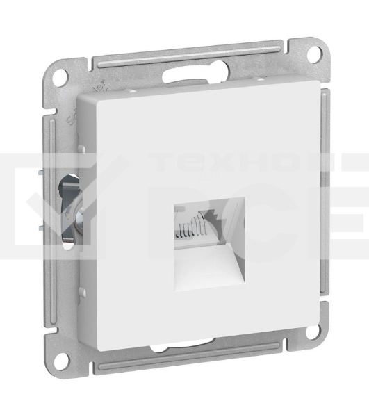 Розетка компьютерная RJ45, механизм, БЕЛЫЙ