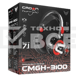Гарнитура игровая CROWN CMGH-3100 Black&red
