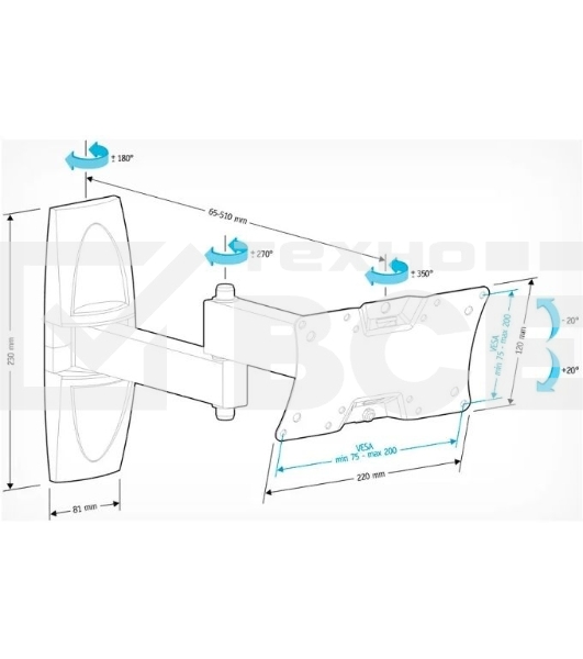 Кронштейн Holder LCDS-5064 белый