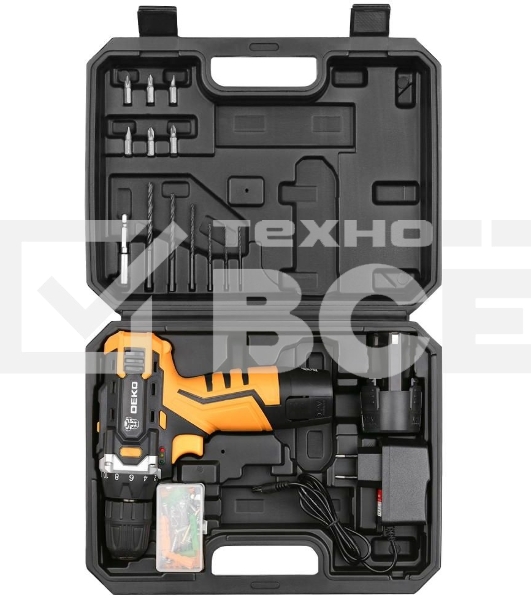 Дрель-шуруповерт Deko DKCD12FU-Li 063-4094, Аккумуляторная, 20 В, Кейс