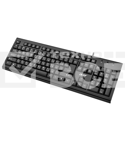Клавиатура Acer OKW120 проводная, USB, черный