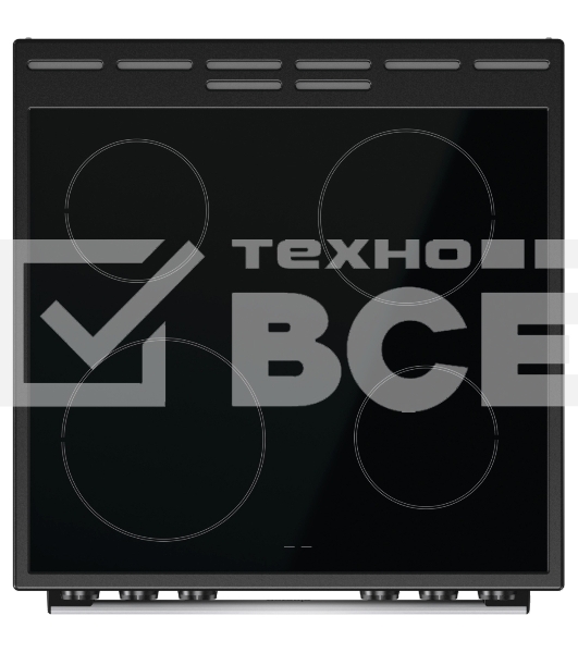 Плита электрическая Gorenje GEC6A11SG серый, конфорок 4 электрических, духовка 65 л, 60 см x 85 см x 60 см
