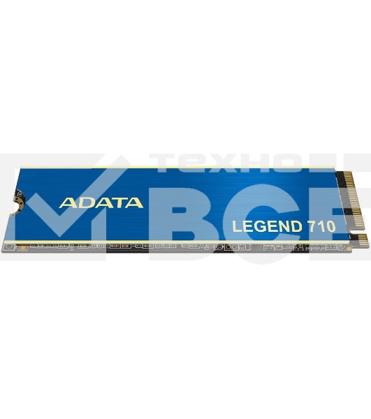 Накопитель SSD ADATA LEGEND 710, 2Tb, PCIe 3.0 x4, M.2 2280, NVMe, R/W 2400/1800, с радиатором