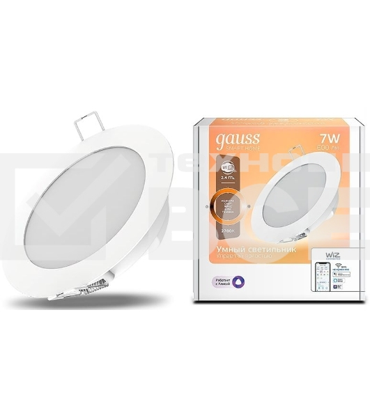 Светильник светодиодный ДВО-7Вт Smart Home DIM Gauss