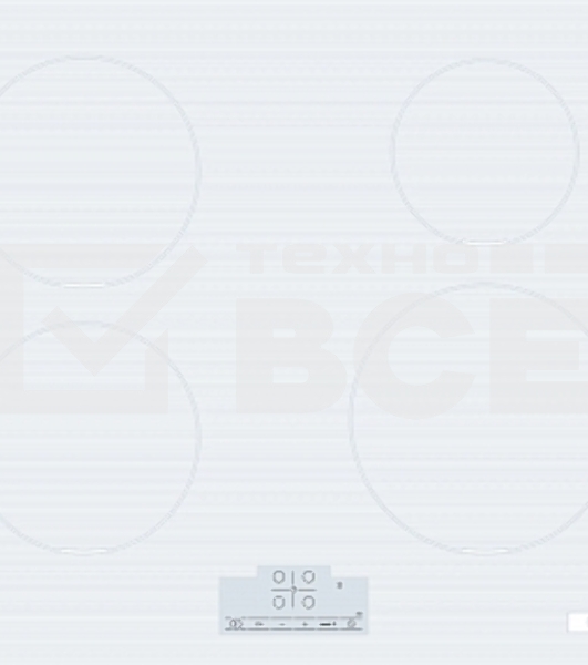 Индукционная варочная панель Bosch PUE612BB1J, 60 см, индукция,сенсорное управление, белый
