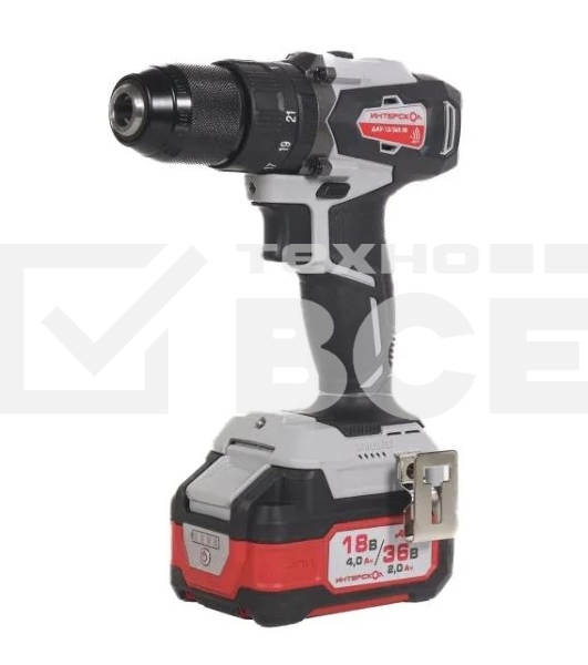 Дрель-шуруповерт аккумуляторная INTERSKOL DAU-13/36V 50