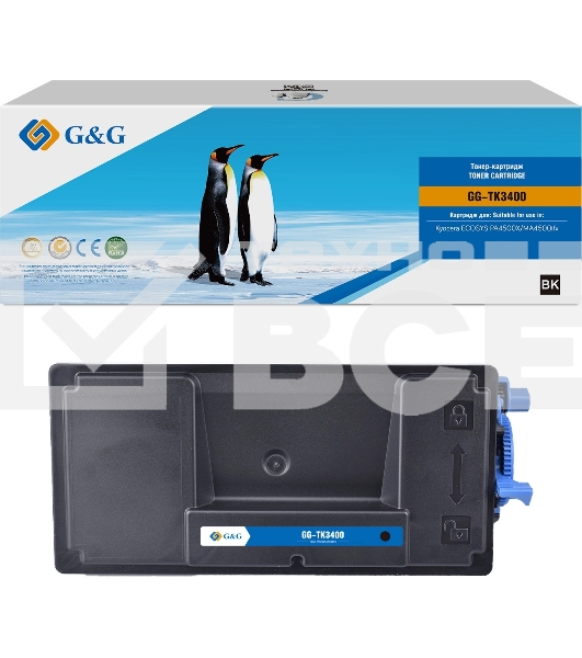 Картридж лазерный G&G GG-TK3400 черный (12500 стр) для KYOCERA Ecosys PA4500X/MA4500ifx