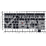 Клавиатура для ноутбука Lenovo Thinkpad T460S T470S черная с серебристой рамкой, фото2