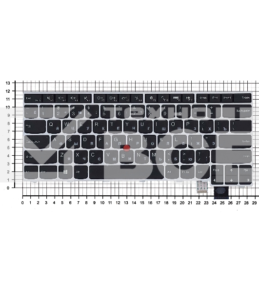 Клавиатура для ноутбука Lenovo Thinkpad T460S T470S черная с серебристой рамкой