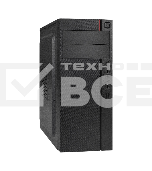 Компьютерный корпус Miditower ExeGate AA-440-UNS450 (ATX, БП UNS450 с вент. 12см, 2*USB, аудио, черный)