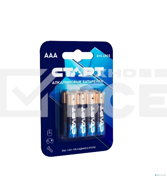 Батарейки СТАРТ LR03-BL8 BLUE 96/960, AAA, 4+4 шт. на блистере