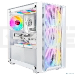 Корпус Ginzzu CL640 mATX FAN 4*12FRGb передняя панель Сетка Белый, фото12