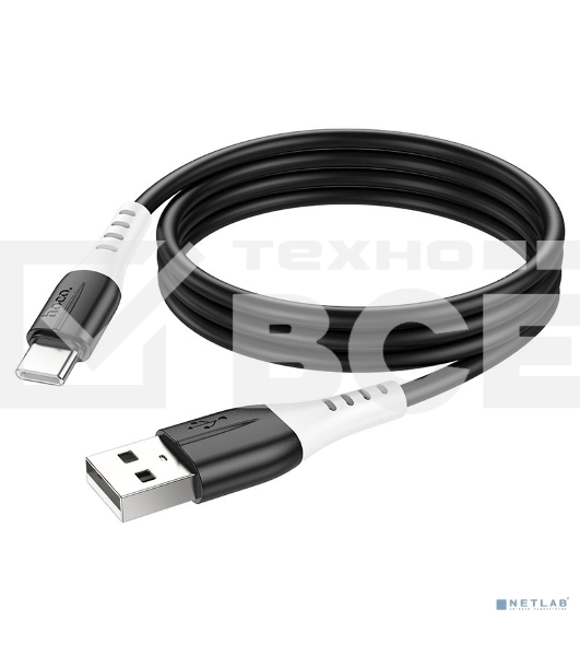 Кабель USB Type-C/HOCO HC-68575 X82/1m/3A/Силикон/Black