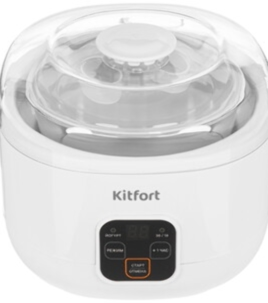 Йогуртница Kitfort КТ-6082 15Вт 1б. 1000мл упр.:электрон. белый