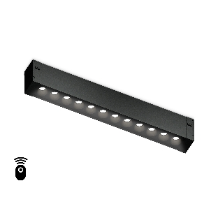 Управляемый светодиодный светильник для шинопровода Magnetic Ambrella light GL1302 BK черный IP20 12W 3000K-6400K 220V 24° 232*25*42 (Без ПДУ)