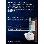 Комплект BAU 6 в 1: усиленная инсталляция BAU IDEAL, унитаз подвесной Rio Luxe 52*35, сиденье микролифт, кнопка смыва BAU Round Gun gray для инсталляции IDEAL, серый металлик, фото9