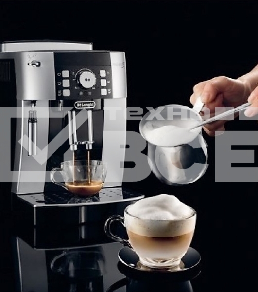 Кофемашина автоматическая DeLonghi ECAM 21.117.SB серебристый/черный, исп. кофе - зерновой/молотый, 1.8 л, 1450 Вт, 15 бар