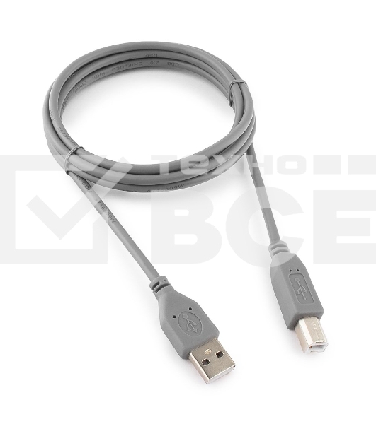 Кабель USB 2.0 Pro Cablexpert CCP-USB2-AMBM-6G, AM/BM, 1.8м, экран, серый