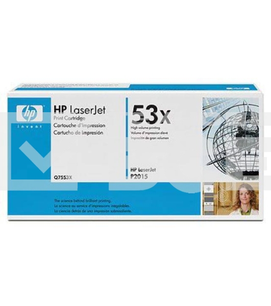 Картридж лазерный HP Q7553X черный для LaserJet P2015 7000 стр.