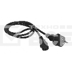 Шнур питания C13-Schuko, 3х0.75, 220В, 10А, черный, 1.8 метра, фото 1