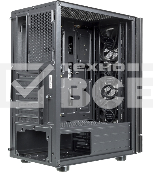 Компьютерный корпус AeroCool / Formula F-33RGB черный без БП ATX 3x120mm 2xUSB2.0 1xUSB3.0 audio bott PSU