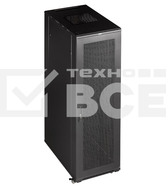 Шкаф коммутационный Lanmaster (TWT-CBB-42U-6X10-P1) 42U 600x1000мм пер.дв.перфор. задн.дв.перфор.2-хст. 2 бок.пан. 800кг черный IP20