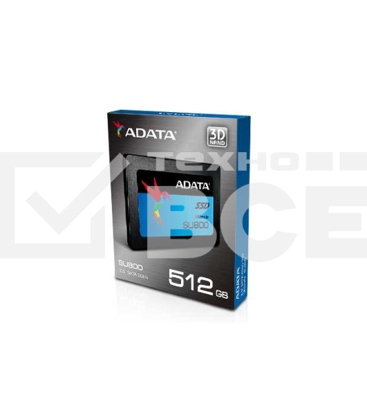 Накопитель SSD ADATA SU800, 512Gb, SATA III, 2.5