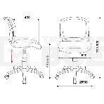 Кресло детское Бюрократ CH-W296NX TW-15 Morris-1 белый, гусин.лапка, сетка/ткань, крестов. пластик, пластик белый, фото3