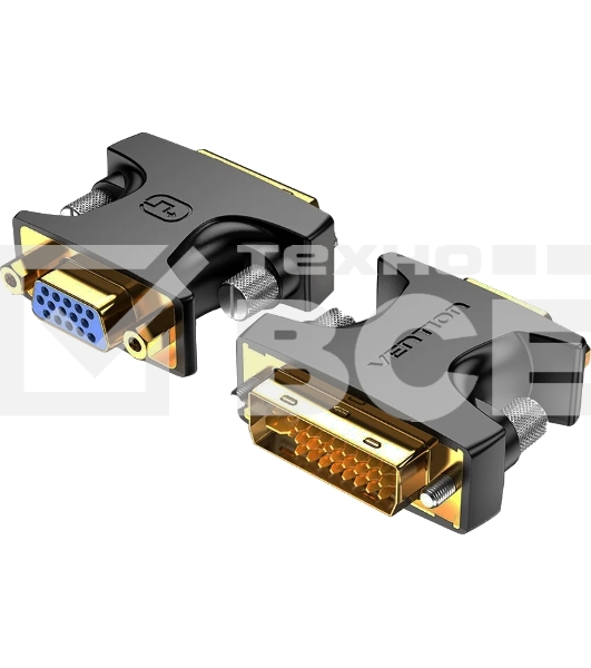 Адаптер-переходник Vention DVI-I 24+5M/ VGA 15F